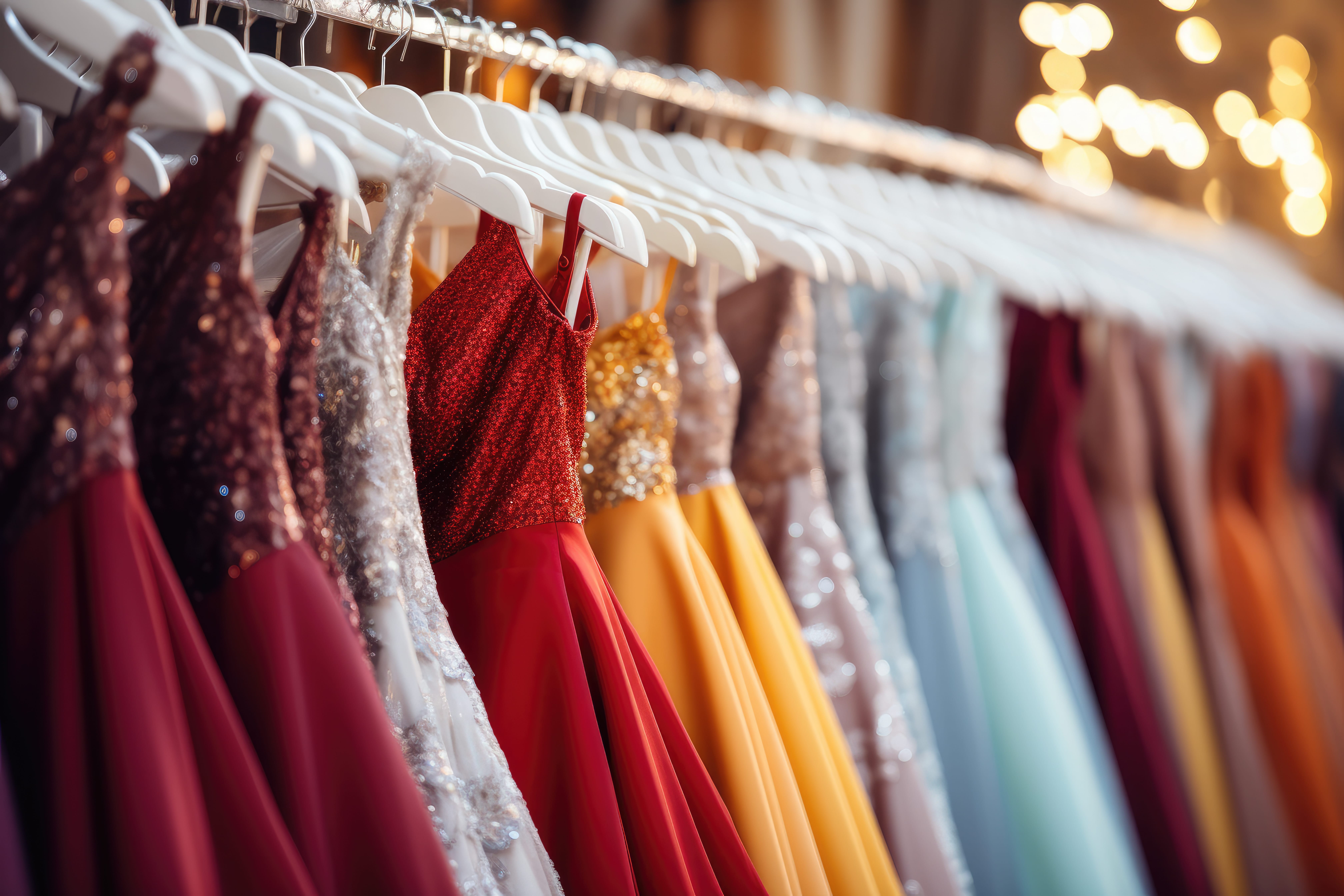 Elegante Abendkleider im Amore Wedding Store